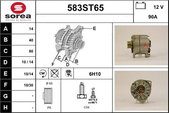 STARTCAR 583ST65 - Alternator furqanavto.az