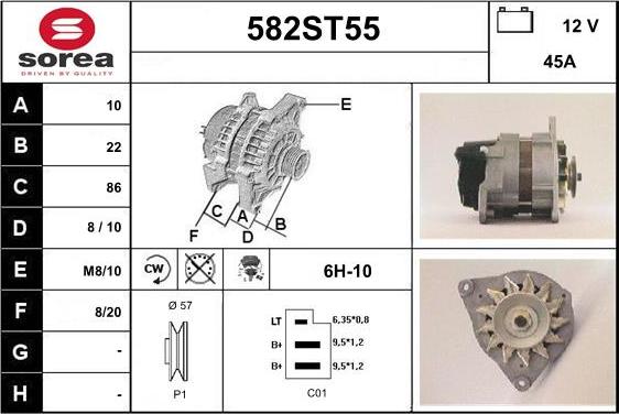 STARTCAR 582ST55 - Alternator furqanavto.az