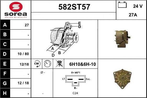 STARTCAR 582ST57 - Alternator furqanavto.az