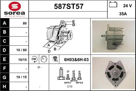 STARTCAR 587ST57 - Alternator furqanavto.az