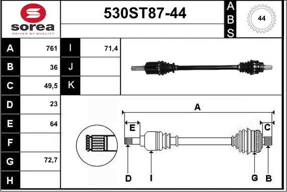 STARTCAR 530ST87-44 - Sürücü mili furqanavto.az