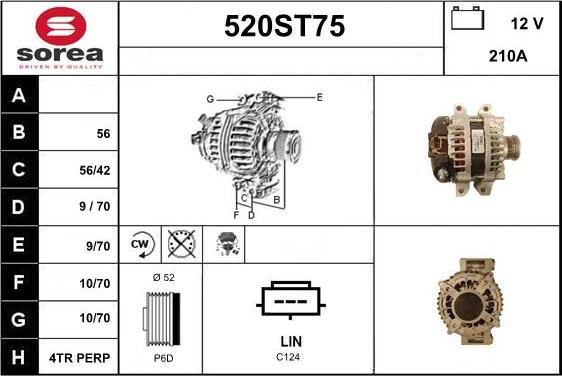 STARTCAR 520ST75 - Alternator furqanavto.az