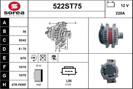 STARTCAR 522ST75 - Alternator furqanavto.az