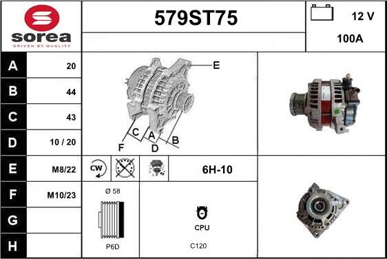 STARTCAR 579ST75 - Alternator furqanavto.az