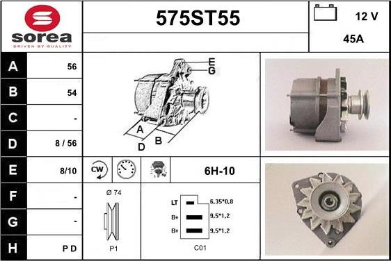 STARTCAR 575ST55 - Alternator furqanavto.az