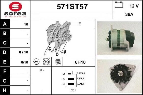 STARTCAR 571ST57 - Alternator furqanavto.az