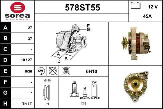 STARTCAR 578ST55 - Alternator furqanavto.az