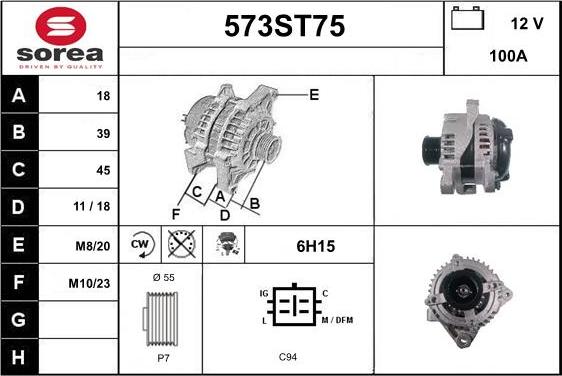 STARTCAR 573ST75 - Alternator furqanavto.az