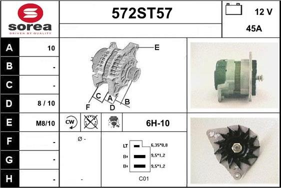 STARTCAR 572ST57 - Alternator furqanavto.az