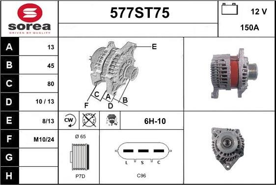 STARTCAR 577ST75 - Alternator furqanavto.az