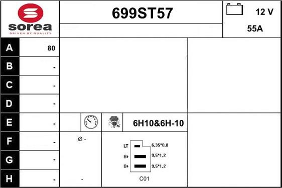 STARTCAR 699ST57 - Alternator furqanavto.az