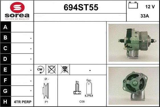 STARTCAR 694ST55 - Alternator furqanavto.az