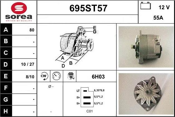 STARTCAR 695ST57 - Alternator furqanavto.az