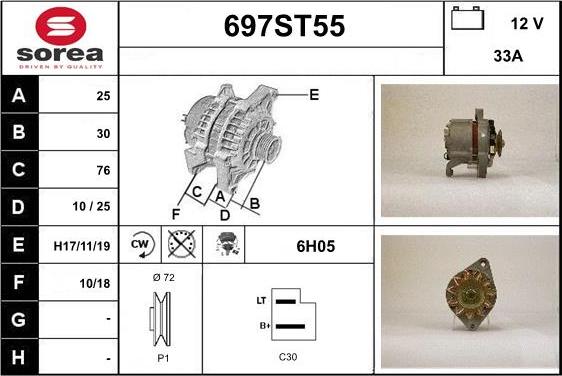 STARTCAR 697ST55 - Alternator furqanavto.az