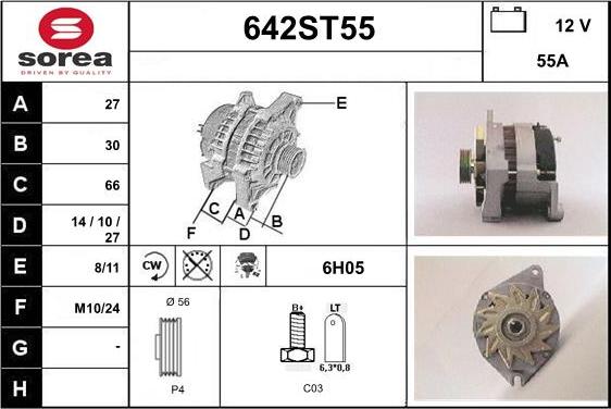 STARTCAR 642ST55 - Alternator furqanavto.az