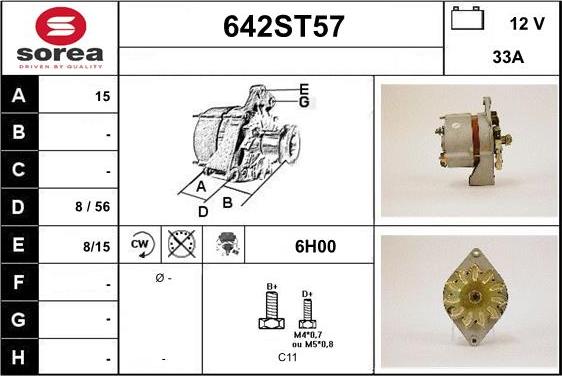 STARTCAR 642ST57 - Alternator furqanavto.az