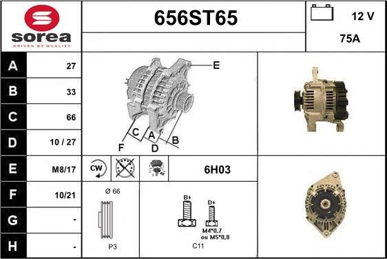 STARTCAR 656ST65 - Alternator furqanavto.az