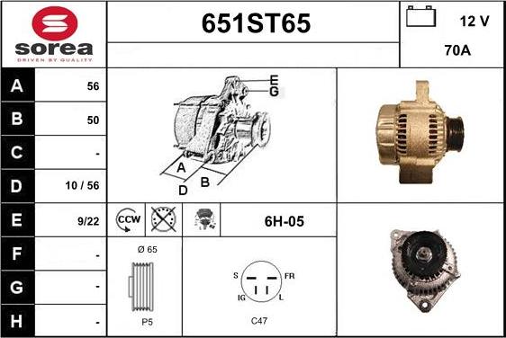 STARTCAR 651ST65 - Alternator furqanavto.az