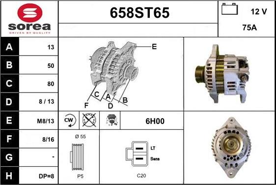 STARTCAR 658ST65 - Alternator furqanavto.az