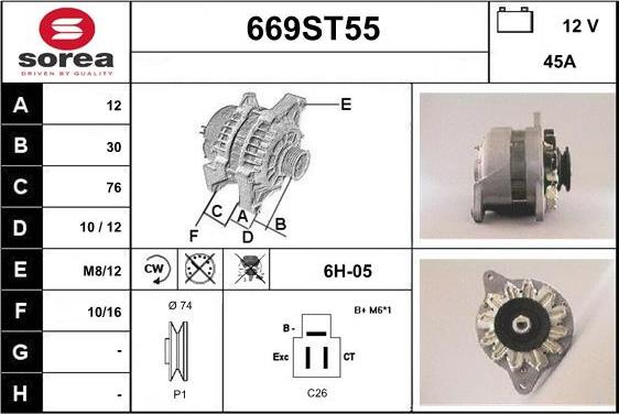 STARTCAR 669ST55 - Alternator furqanavto.az