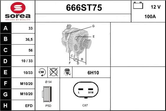 STARTCAR 666ST75 - Alternator furqanavto.az