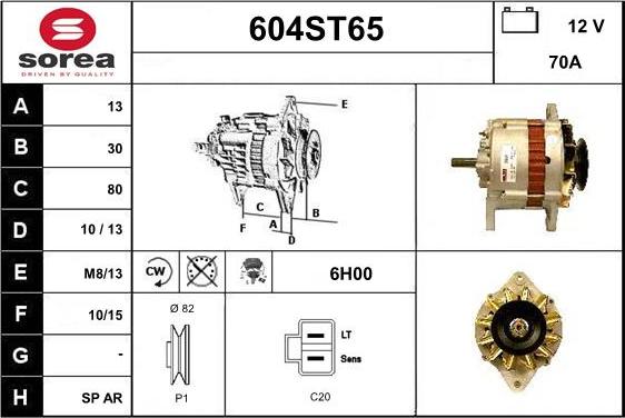 STARTCAR 604ST65 - Alternator furqanavto.az