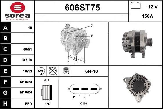 STARTCAR 606ST75 - Alternator furqanavto.az