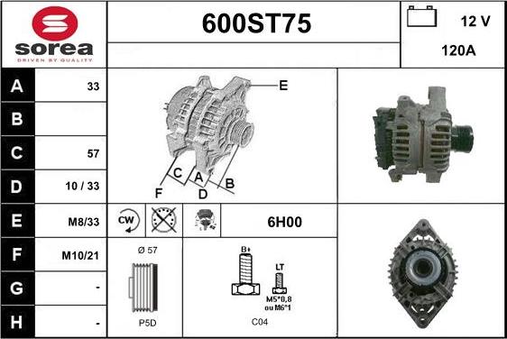 STARTCAR 600ST75 - Alternator furqanavto.az