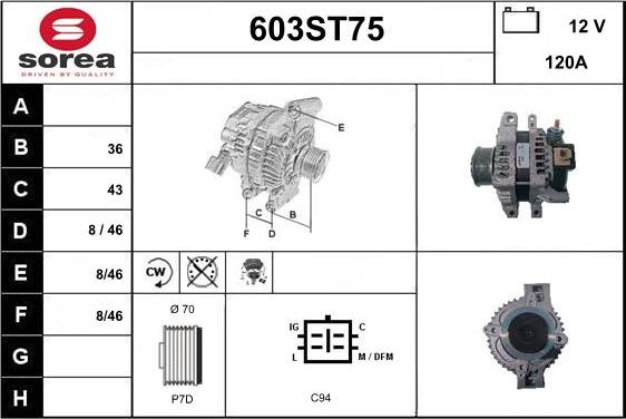 STARTCAR 603ST75 - Alternator furqanavto.az