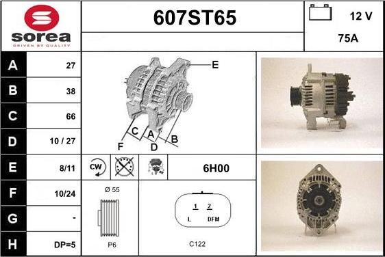 STARTCAR 607ST65 - Alternator furqanavto.az