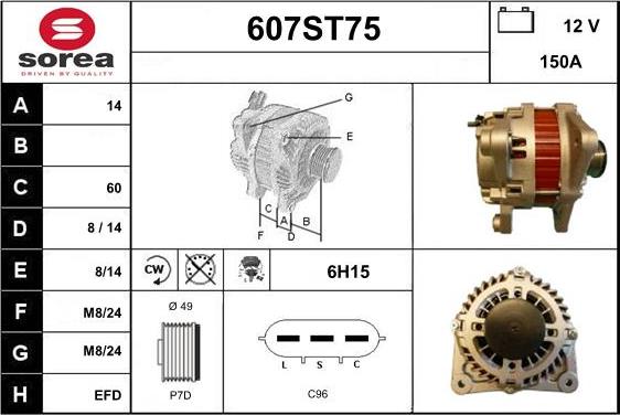 STARTCAR 607ST75 - Alternator furqanavto.az