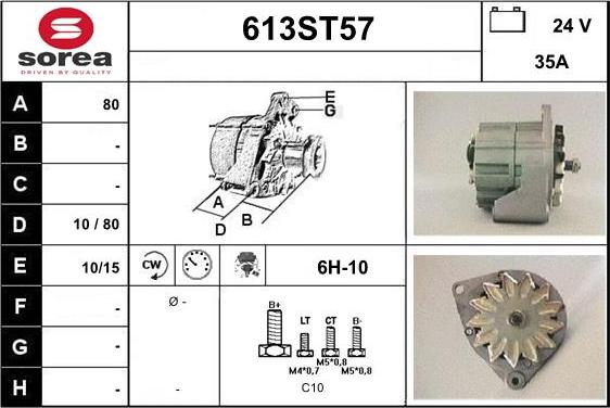 STARTCAR 613ST57 - Alternator furqanavto.az