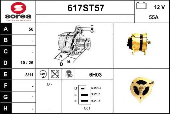 STARTCAR 617ST57 - Alternator furqanavto.az