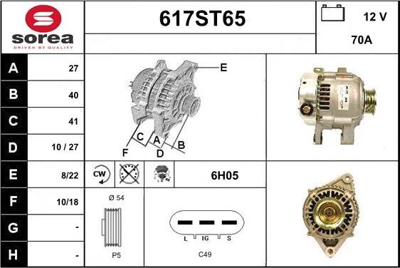 STARTCAR 617ST65 - Alternator furqanavto.az