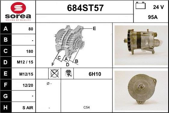 STARTCAR 684ST57 - Alternator furqanavto.az