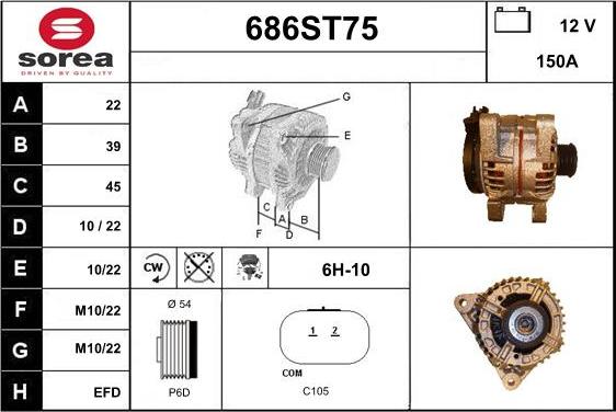 STARTCAR 686ST75 - Alternator furqanavto.az