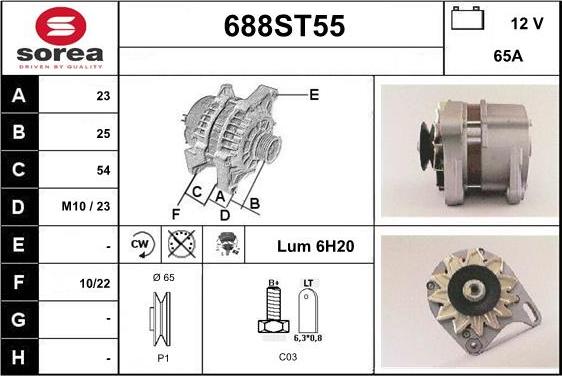 STARTCAR 688ST55 - Alternator furqanavto.az