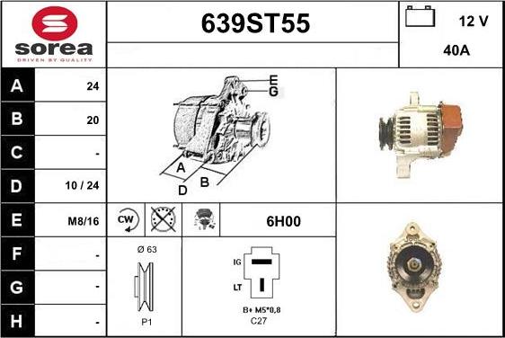 STARTCAR 639ST55 - Alternator furqanavto.az