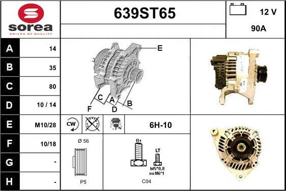 STARTCAR 639ST65 - Alternator furqanavto.az