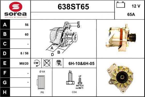 STARTCAR 638ST65 - Alternator furqanavto.az