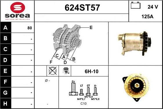 STARTCAR 624ST57 - Alternator furqanavto.az