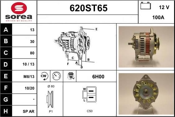 STARTCAR 620ST65 - Alternator furqanavto.az