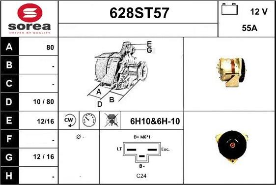 STARTCAR 628ST57 - Alternator furqanavto.az