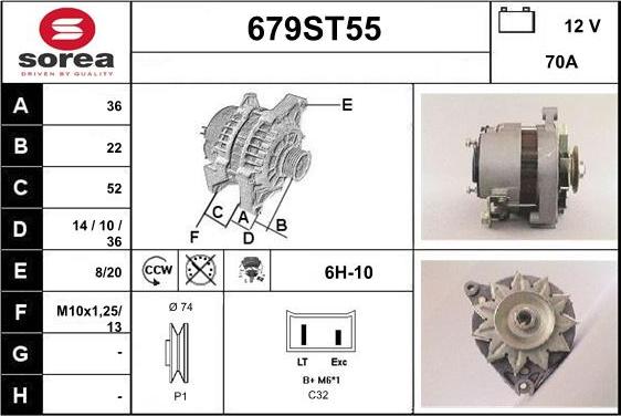 STARTCAR 679ST55 - Alternator furqanavto.az