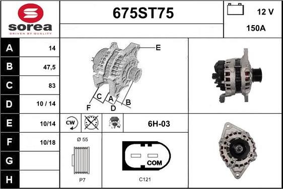 STARTCAR 675ST75 - Alternator furqanavto.az