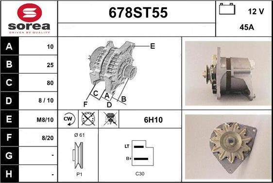 STARTCAR 678ST55 - Alternator furqanavto.az