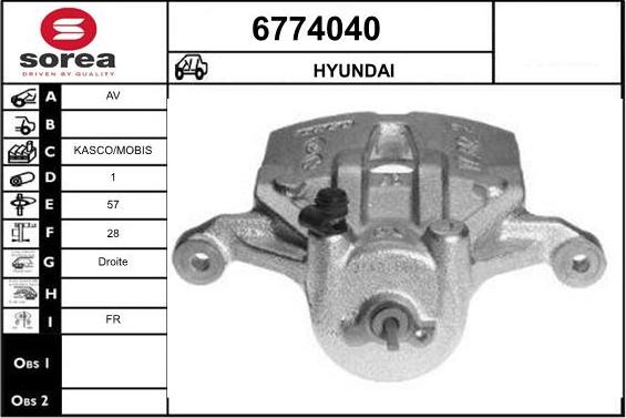 STARTCAR 6774040 - Əyləc kaliperi furqanavto.az