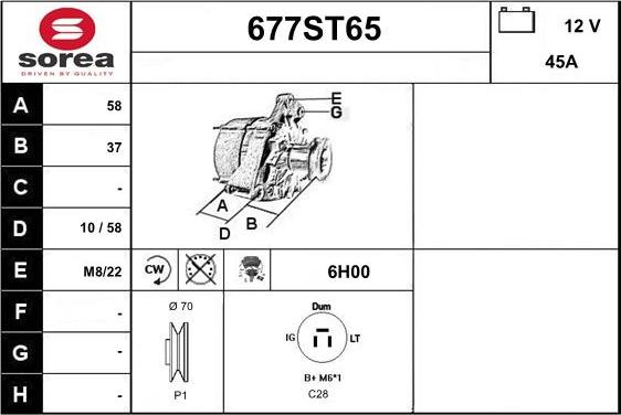 STARTCAR 677ST65 - Alternator furqanavto.az