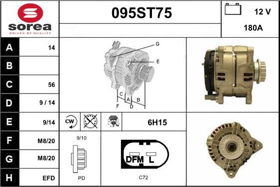 STARTCAR 095ST75 - Alternator furqanavto.az