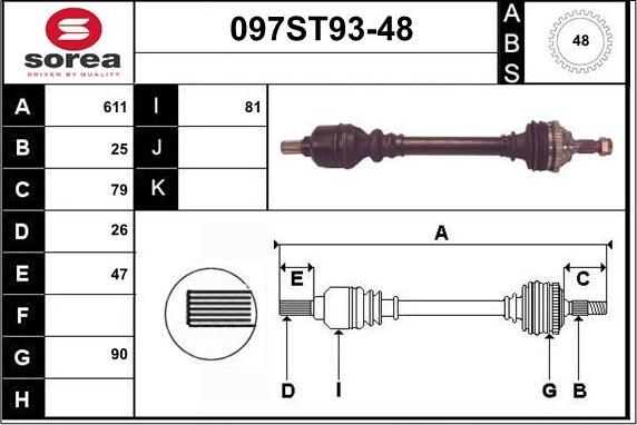 STARTCAR 097ST93-48 - Sürücü mili furqanavto.az